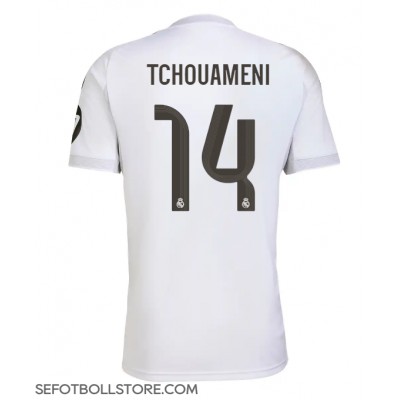 Real Madrid Aurelien Tchouameni #14 Replika Hemmatröja 2025-26 Kortärmad Real Madrid Aurelien Tchouameni #14 Replika Hemmatröja 2025-26 Kortärmad